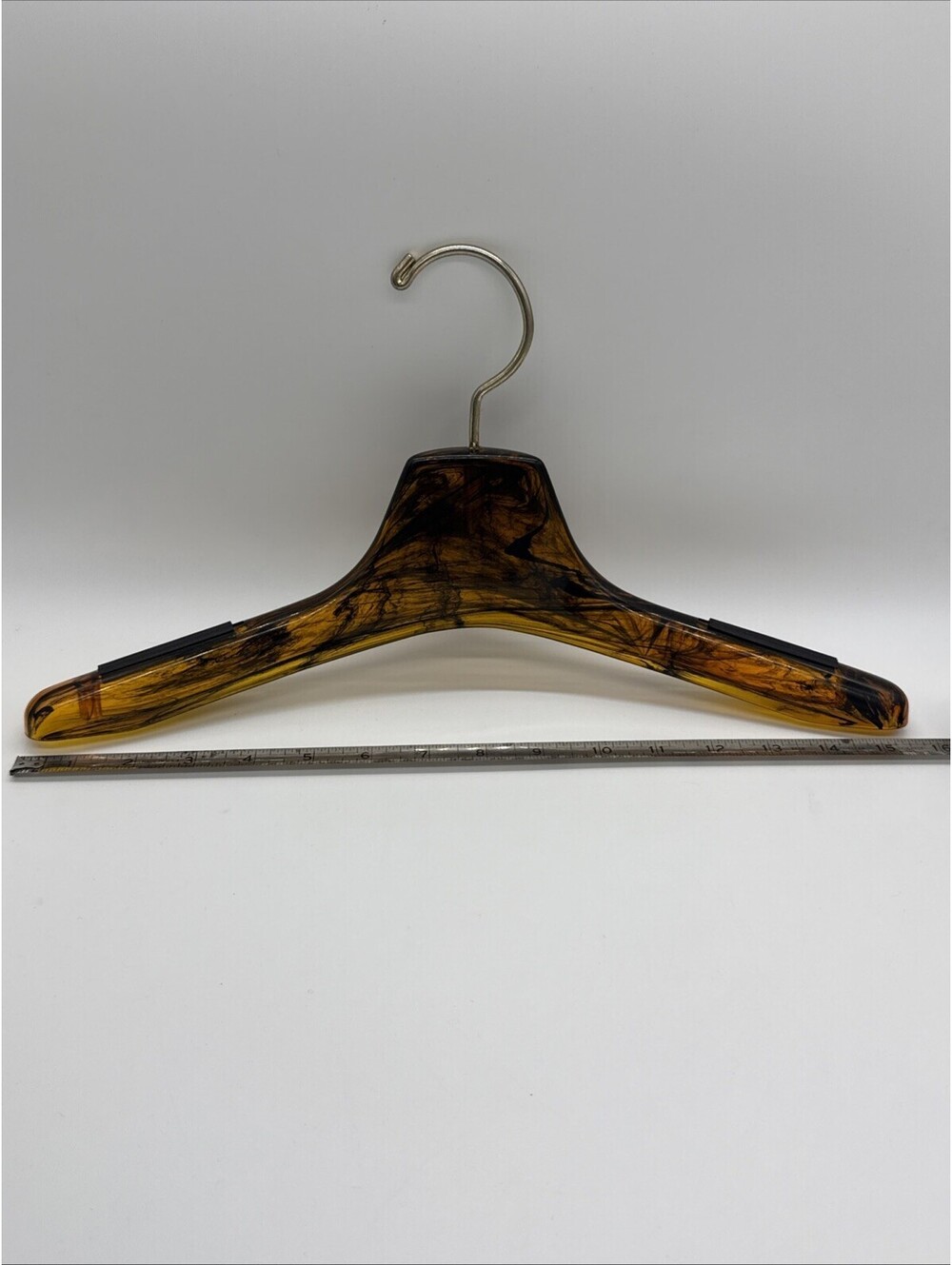 Henry Hanger Tortoiseshell Acrylic Coat Hanger 15.5” Non Slip Rubber Grips